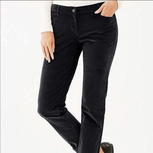 NWT J. Jill Black Corduroy Straight Leg Pants - Size 6P